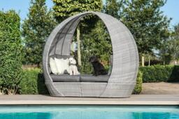 Maze Ascot Grey Rattan Garden Daybed - thumbnail 3