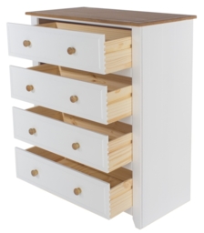 Capri White 4 Drawer Wide Chest - thumbnail 2