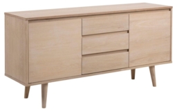 Nibley White Pigmented Oak Veneer 2 Door 3 Drawer Large Sideboard - thumbnail 3