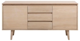 Nibley White Pigmented Oak Veneer 2 Door 3 Drawer Large Sideboard - thumbnail 1