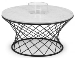 Trevi White Marble 80cm Round Coffee Table