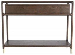Lafe Walnut 2 Drawer Console Table