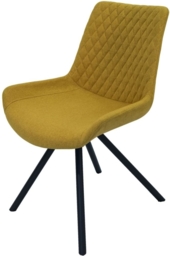 Sigma Saffron Fabric Dining Chair (Sold in Pairs) - thumbnail 2