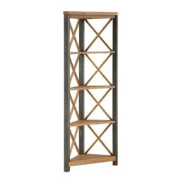 Urban Elegance Reclaimed Wood Corner Bookcase - Large - thumbnail 5
