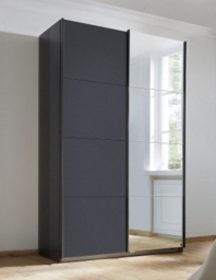 Rauch Subito 136cm Metallic Grey 2 Door Mirror Sliding Wardrobe - thumbnail 1