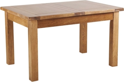 Originals Rustic Oak Medium 4 Seater Extending Dining Table - image 1