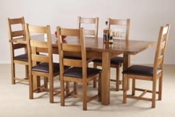 Originals Rustic Oak Medium 4 Seater Extending Dining Table - thumbnail 2