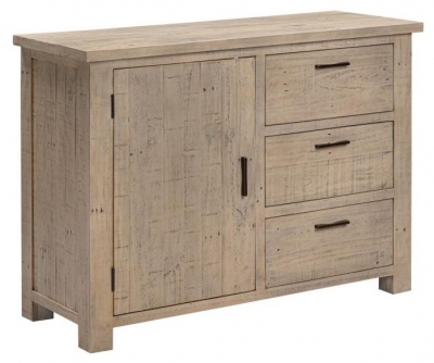 Fjord Scandinavian Style Rustic Pine Compact Medium Sideboard - image 1