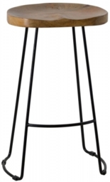 2 x Moonie Hardwood Shaped Bar Stool