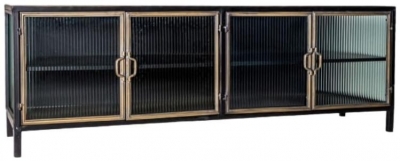 Black and Antique Gold Orwell Wide Media Unit - image 1