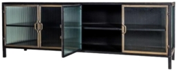 Black and Antique Gold Orwell Wide Media Unit - thumbnail 2