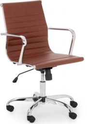 Gio Brown Faux Leather Office Chair