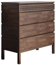 Boho Retreat Chocolate Mango Wood 4 Drawer Chest