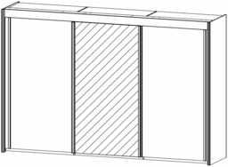 Rauch Imperial 300cm Sonoma Oak 3 Door Mirror Sliding Wardrobe - thumbnail 4