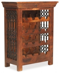 Indian Sheesham Solid Wood Bottle Wine Rack - Upto 16 Bottles