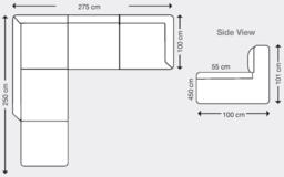 Ellie Light Grey Fabric Chaise Corner Sofa - thumbnail 4