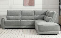 Ellie Light Grey Fabric Chaise Corner Sofa - thumbnail 2