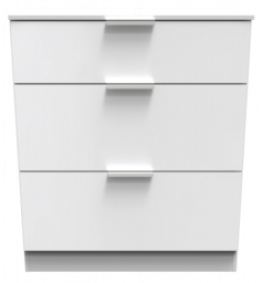 Plymouth White Gloss 3 Drawer Deep Chest