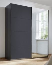 Rauch Subito 181cm Metallic Grey 2 Door Mirror Sliding Wardrobe