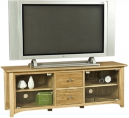 Shaker Oak Large TV Unit - thumbnail 1