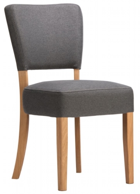 2 x Kimber Pewter Fabric Dining Chair