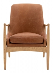 Carrera Brown Leather Armchair - thumbnail 1