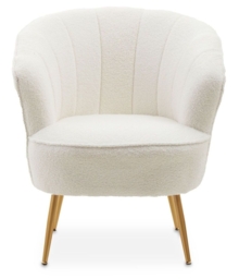 Paula White Channel Armchair with Gold Metal Legs - thumbnail 2