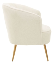 Paula White Channel Armchair with Gold Metal Legs - thumbnail 3