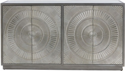 Derby Silver Embossed 160cm Large 4 Door Sideboard - image 1