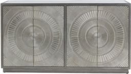 Derby Silver Embossed 160cm Large 4 Door Sideboard - thumbnail 1