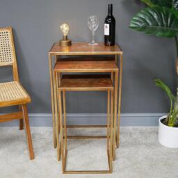 Nest of Tables - Copper - Set of 3 - thumbnail 1