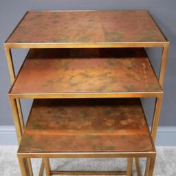 Nest of Tables - Copper - Set of 3 - thumbnail 4