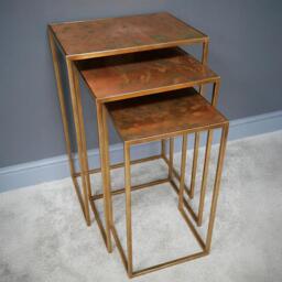 Nest of Tables - Copper - Set of 3 - thumbnail 2