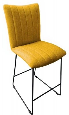 Aura Fabric Bar Stool (Sold in Pairs) - Comes in Saffron, Mineral Blue & Shadow Grey Options - image 1