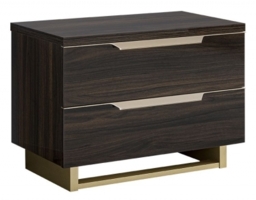 Modum Smart Walnut Italian 2 Drawer Mini Bedside Cabinet