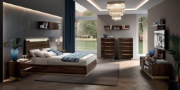 Modum Smart Walnut Italian 2 Drawer Mini Bedside Cabinet - thumbnail 3