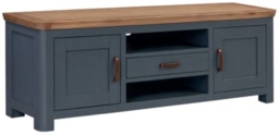 Treviso Midnight Blue and Oak Wide TV Unit