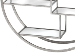 Hill Interiors Circular Silver Wall Hanging Large Multi Shelf - thumbnail 3