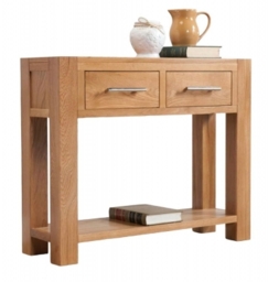 Milano Oak Large Console Table - thumbnail 1