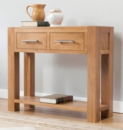 Milano Oak Large Console Table - thumbnail 3