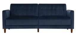 Pinto Tufted Transitional Futon Velvet Fabric 2 Seater Sofa Bed - 2164659UK