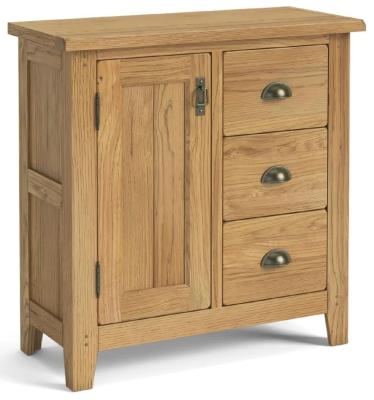 Burford Oak 85cm Small 1 Door Sideboard - image 1