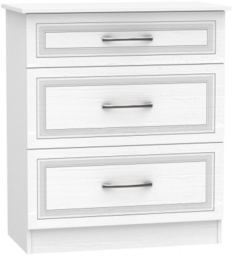 Dorset White 3 Drawer Deep Chest