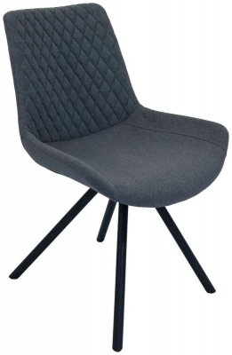 Sigma Shadow Grey Fabric Dining Chair (Sold in Pairs) - image 1