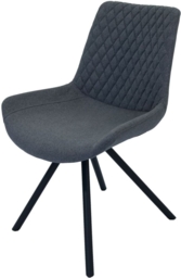 Sigma Shadow Grey Fabric Dining Chair (Sold in Pairs) - thumbnail 2