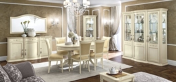Camel Torriani Day Ivory Italian Oval Extending Dining Table and Chairs - thumbnail 2