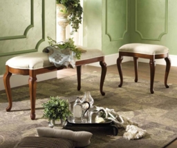 Camel Torriani Walnut Italian Padded Bench - thumbnail 2