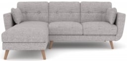 Oslo Grey Fabric Corner Sofa Bed