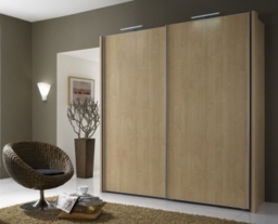 Miami 2 Door Sliding Wardrobe in Oak - W 200cm - thumbnail 1