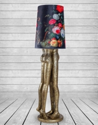 Antique Gold Shady Lovers Floor Lamp - thumbnail 2